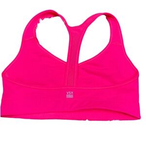VSX Victorias Secret Hot Pink Racerback Sport Bra Top Size Small